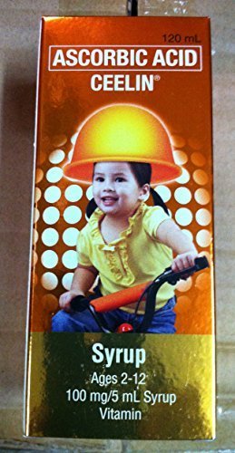 Frasco de Ceelin jarabe ácido ascórbico vitaminas para niños 120 ml