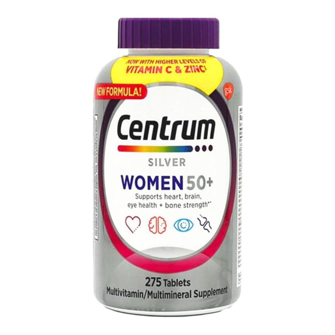 Frasco de Centrum Silver Mujeres 50+ frente