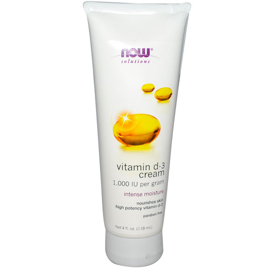 frasco crema vitamina d-3 now foods 4 fl oz paquete 3