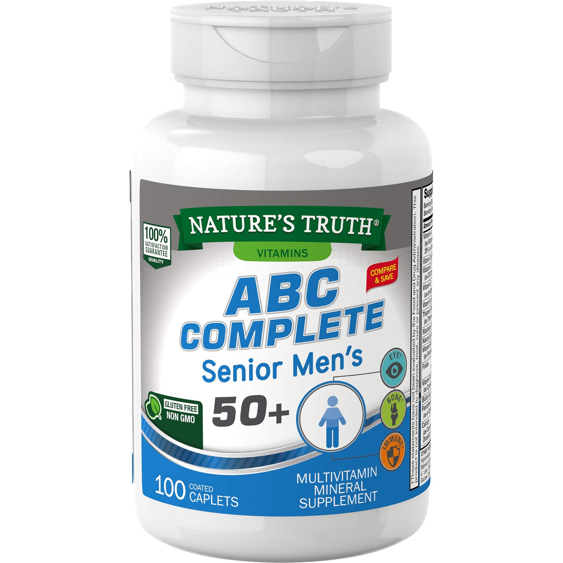 Frasco de multivitaminas Nature's Truth para hombres mayores de 50 años