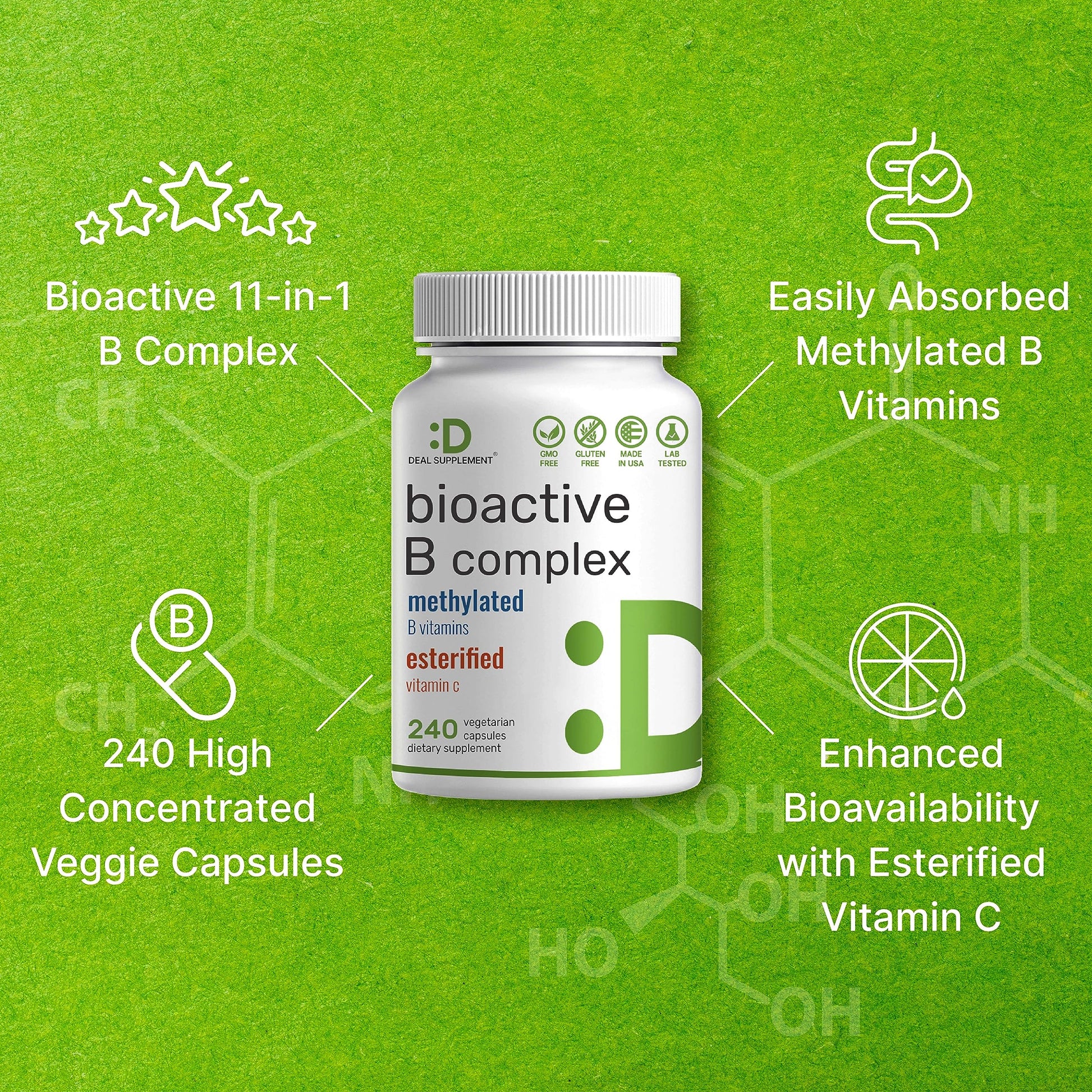 Frasco DEAL Supplement complejo vitaminas B alta potencia