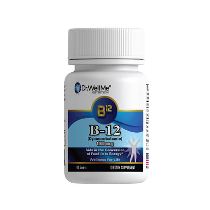 Frasco Dr.WellMe vitamina B-12 1000 mcg 100 tabletas