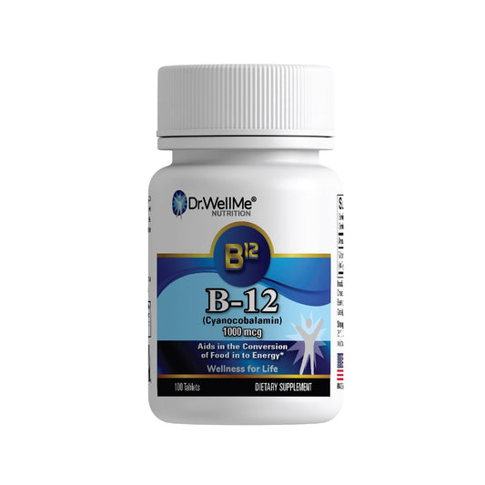 Frasco Dr.WellMe vitamina B-12 1000 mcg 100 tabletas