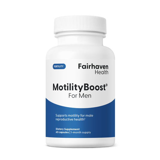 Frasco Fairhaven Health MotilityBoost 60 cápsulas fertilidad masculina