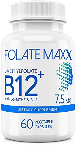 Frasco FolateMaxx L-Metilfolato y B12 60 cápsulas