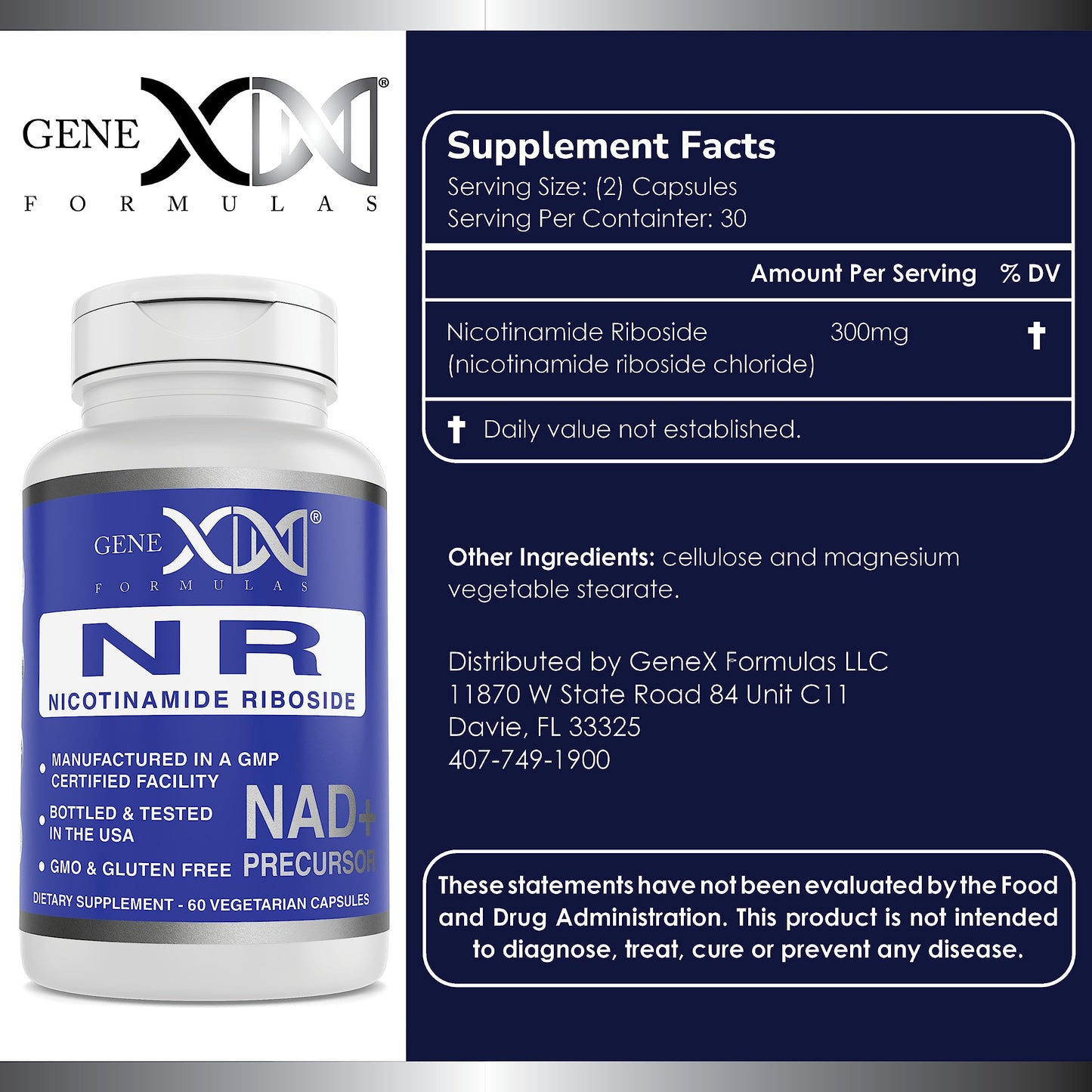 Frasco Genex Formulas NR 60 cápsulas