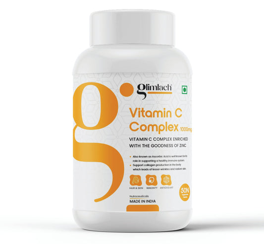 Frasco Glimlach Vitamina C complejo 1000mg natural y sin gluten