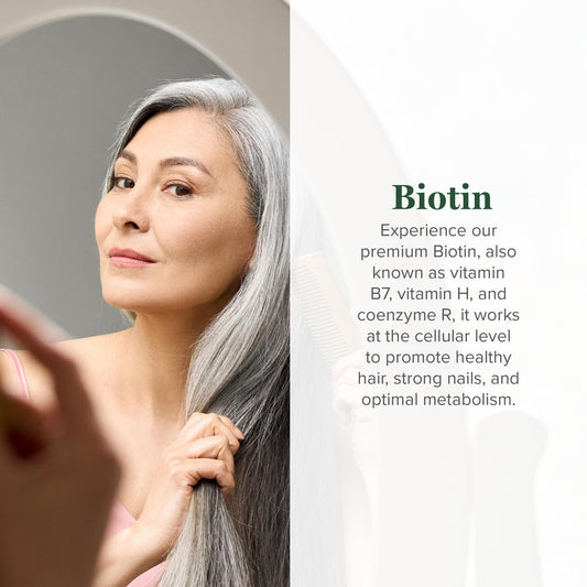 Frasco Global Healing Center biotina para cabello y uñas fuertes