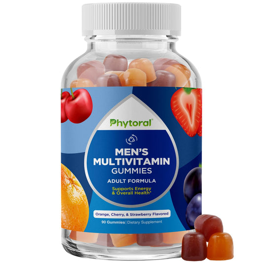 Frasco de gominolas multivitamínicas para hombres de Phytoral
