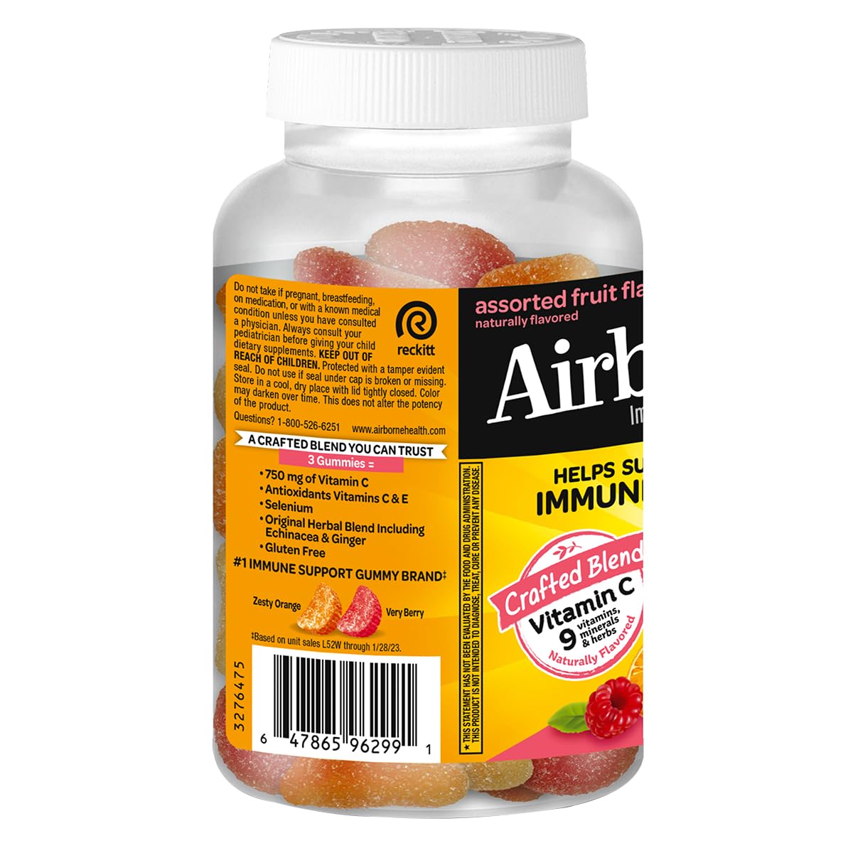 Frasco gomitas Airborne vitamina C y antioxidantes