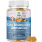 Frasco de gomitas para apoyo inmunológico infantil con vitamina C.