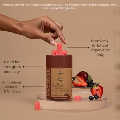 Frasco gomitas biotina vitaminas A B12 C y más
