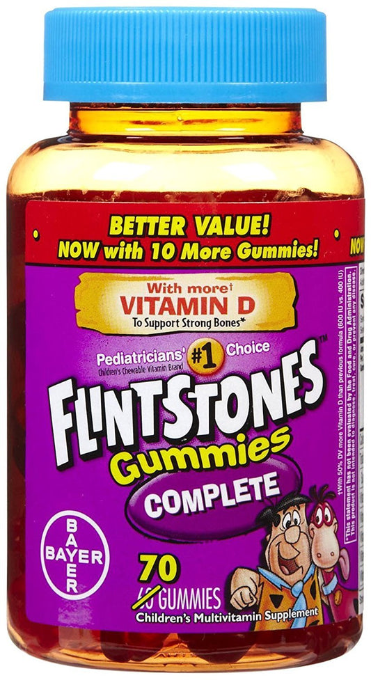 Frasco de gomitas Flintstones completas, multivitamínico infantil