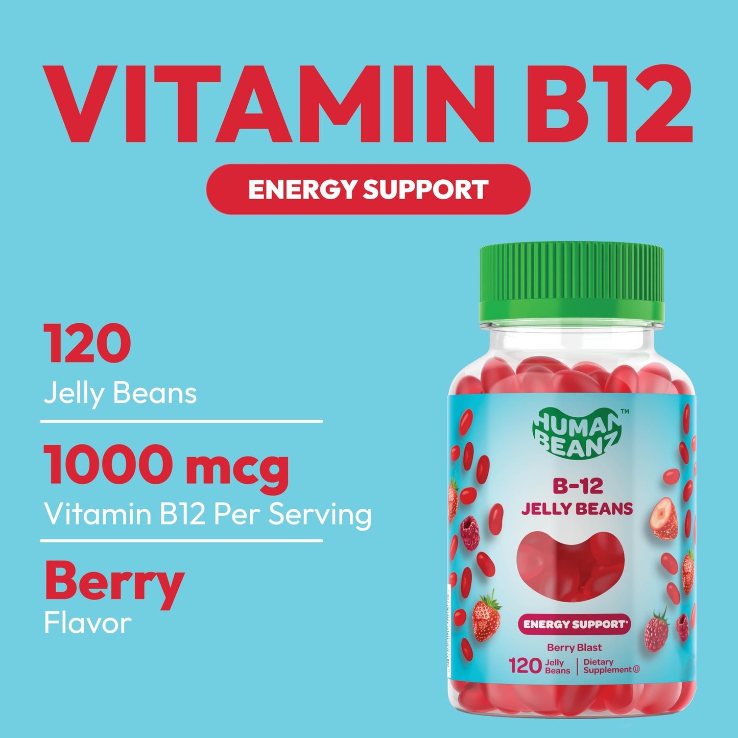 Frasco Gomitas Human Beanz vitamina B12