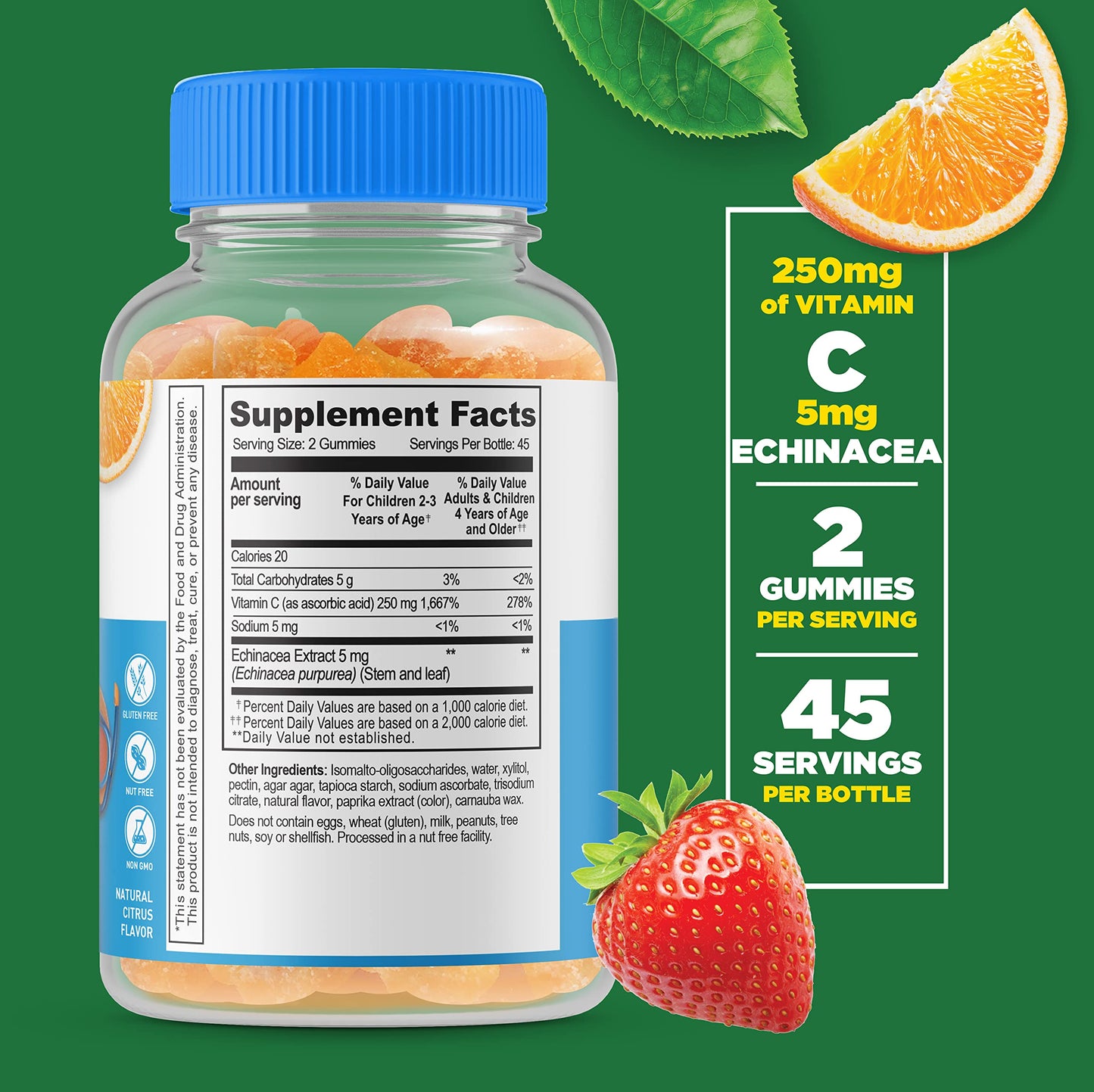 Frasco gomitas Lifeable naturales vitaminas B complejo y vitamina C niños
