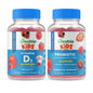 Frasco de gomitas Lifeable vitamina D niños y probióticos
