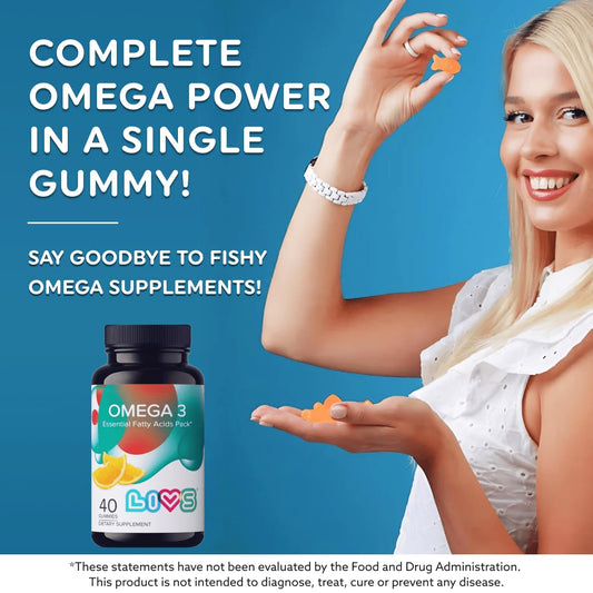 Frasco gomitas LIVS Omega 3 niños para apoyo cerebral y ocular