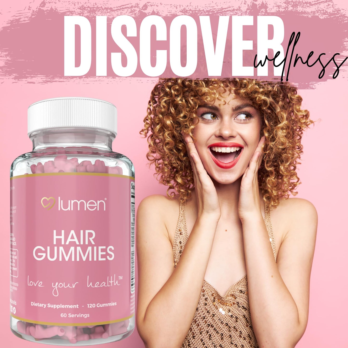 Frasco de gomitas Lumen Naturals con vitaminas