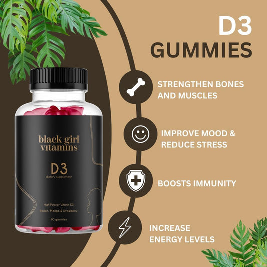 Frasco de gomitas multisabor vitamina D3 para soporte óseo