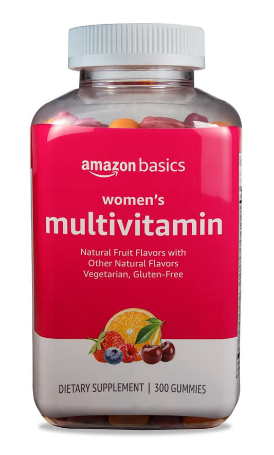 Frasco de gomitas multivitaminas Amazon Basics 300 piezas
