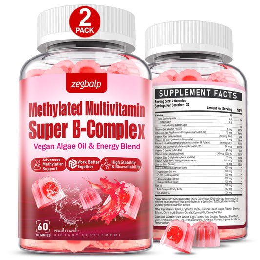 Frasco gomitas multivitamínicas metiladas ZEGBALP para mujeres