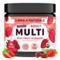 Frasco de gomitas multivitamínicas veganas Llama Naturals para adultos