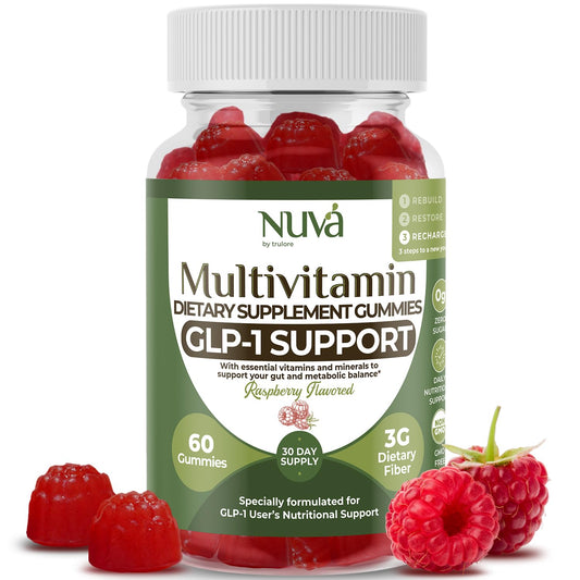 Frasco de gomitas NuVa multivitamínicas sabor frambuesa sin azúcar