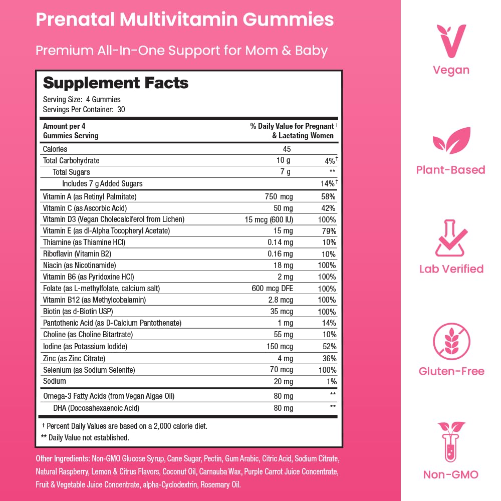 Frasco gomitas prenatales Mother's Promise
