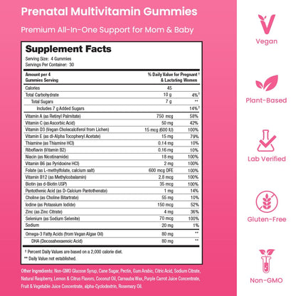 Frasco gomitas prenatales Mother's Promise