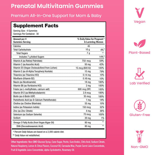 Frasco gomitas prenatales Mother's Promise