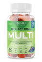 Frasco de gomitas multivitamínicas SUKU para adolescentes sabor arándano y uva