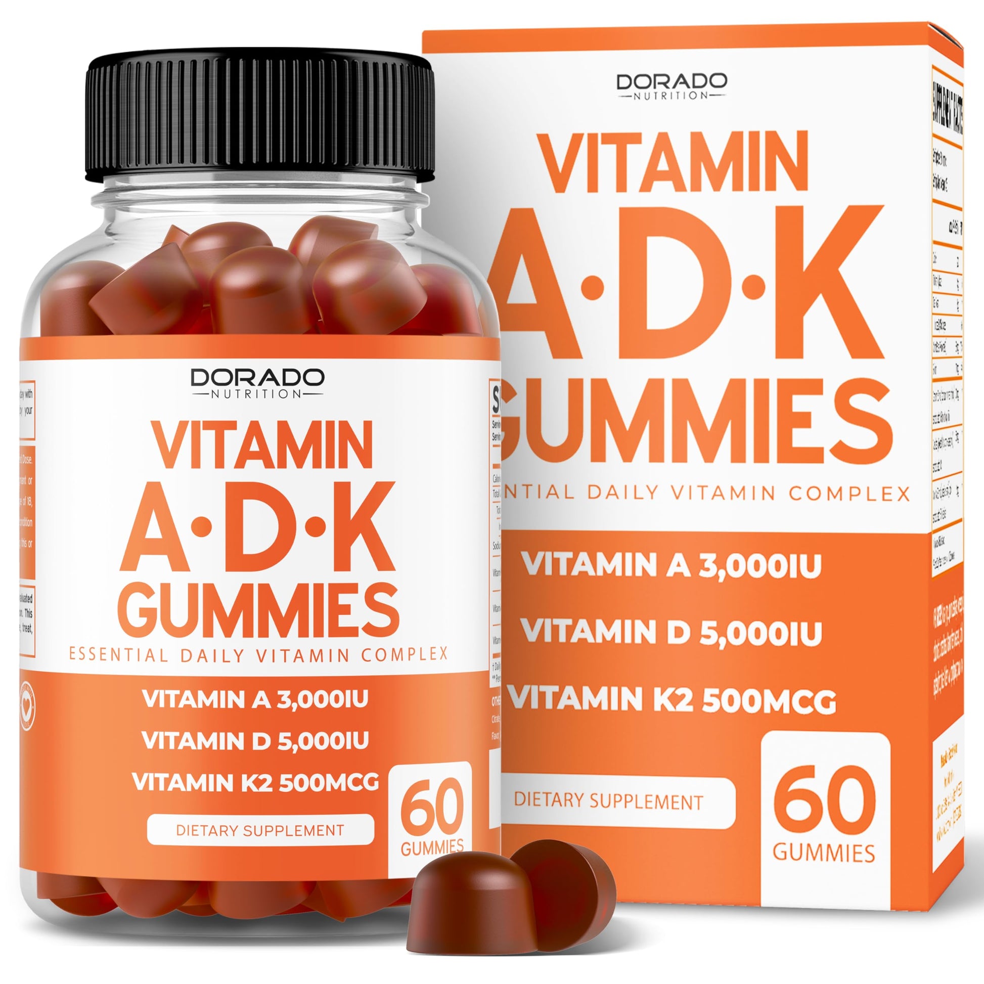 Frasco gomitas vitamina ADK sin azúcar berberina