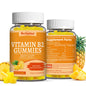 Frasco con gomitas vitamina B2 y magnesio para adultos