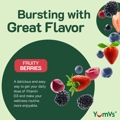 Frasco gomitas vitamina d3 5000 iu yumvs salud inmune