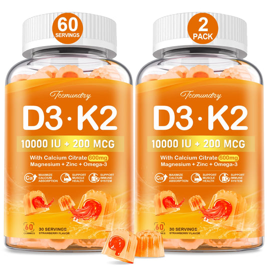 Frasco gomitas vitamina d3 k2 tcemundry 60 unidades