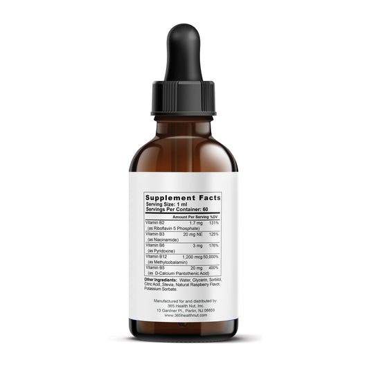 Frasco de gotas B-12 2 Fl Oz 365 Health Nut