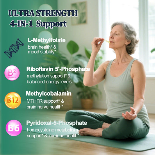 Frasco gotas methylfolate para salud cognitiva y energética
