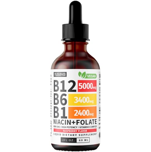 Frasco gotas vitamina B12 y B6 para energía y salud