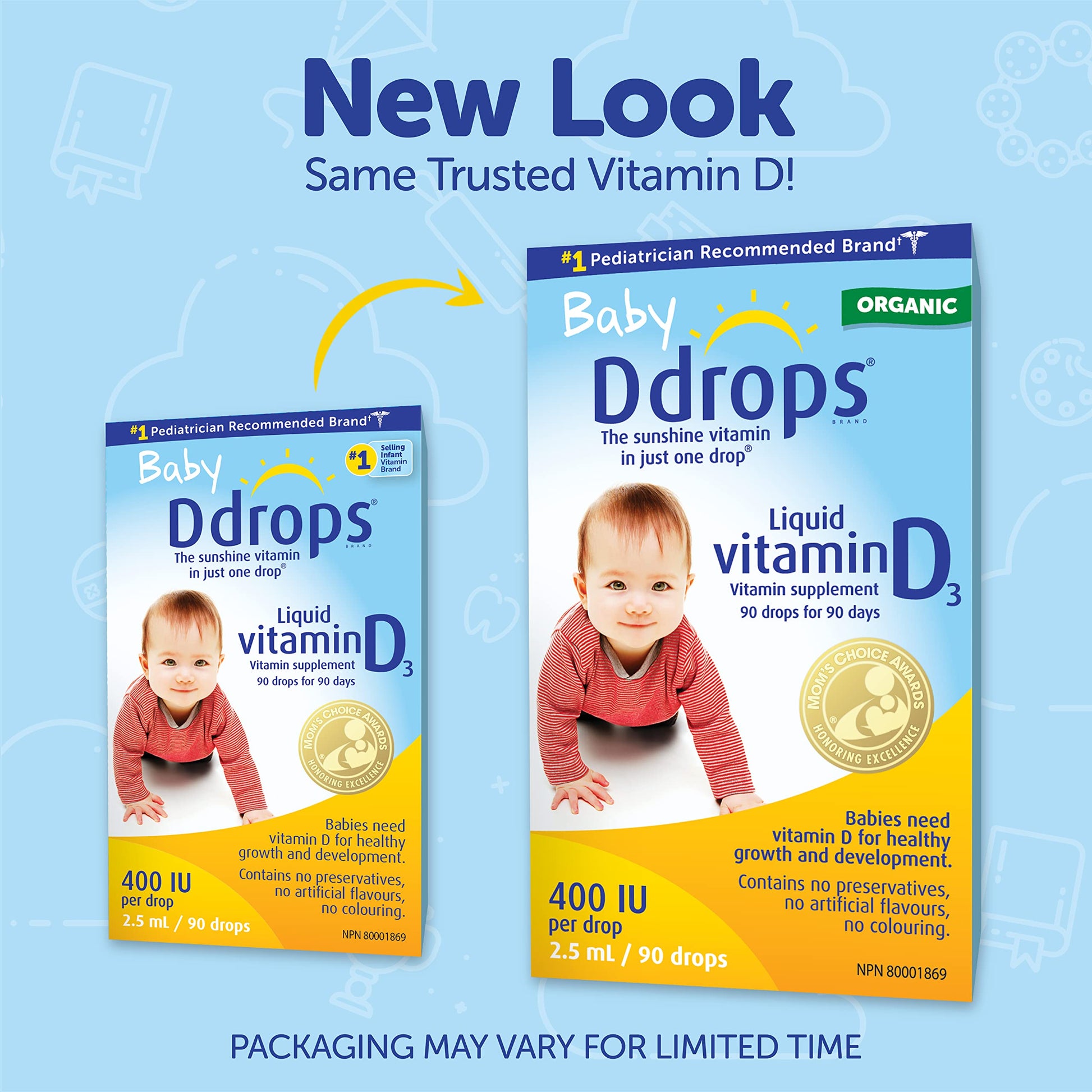 Frasco gotas vitamina D Baby Ddrops bebé