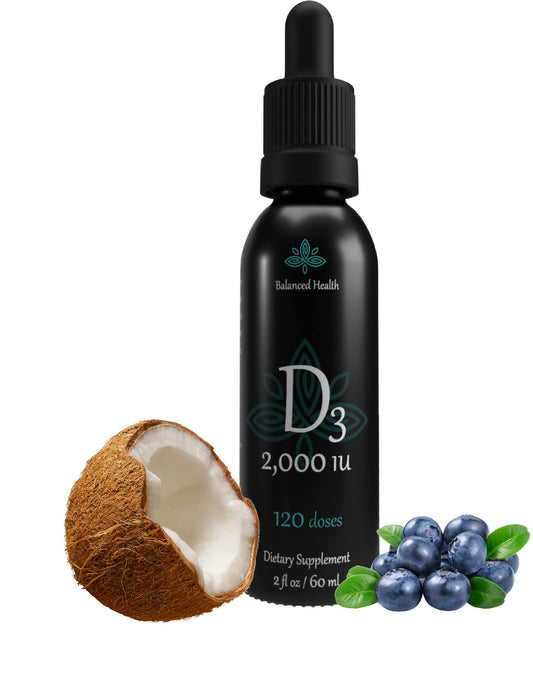 Frasco gotas líquidas vitamina d3 2000 ui balance health sabor arándano