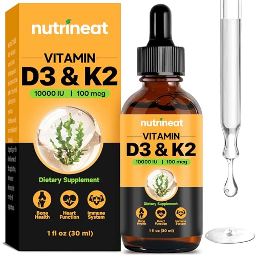 Frasco de gotas líquidas vitamina D3 K2 NutriNeat 30ml