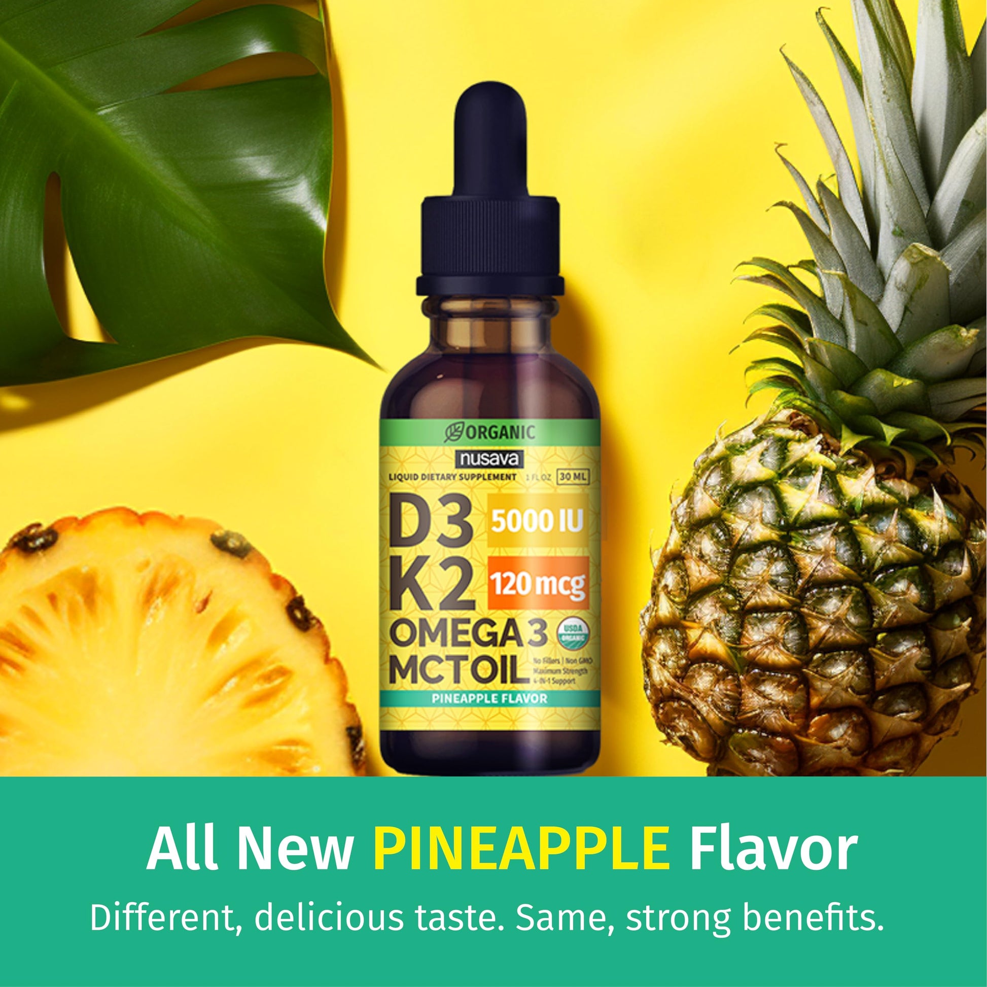 Frasco gotas vitamina d3 k2 piña 4 pack