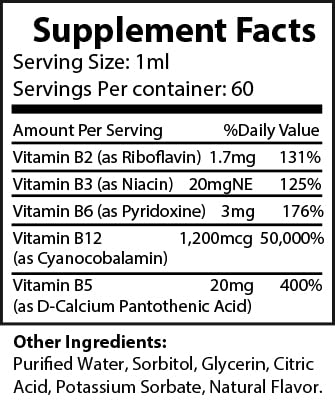 Frasco de gotas vitamínicas Alpha Balanced para hombres y mujeres