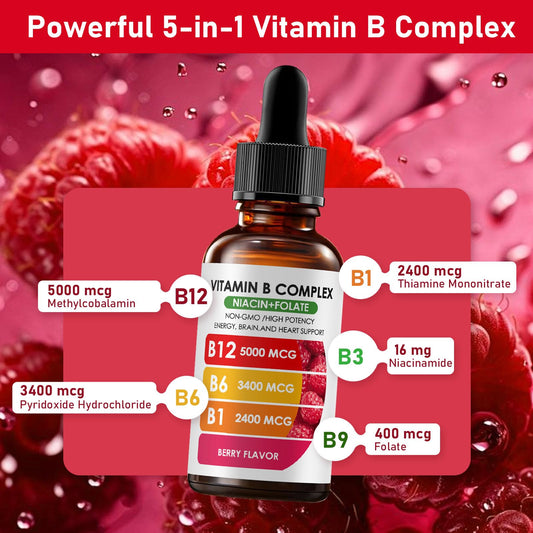 Frasco de gotas vitamínicas Nichalous con etiquetas claras