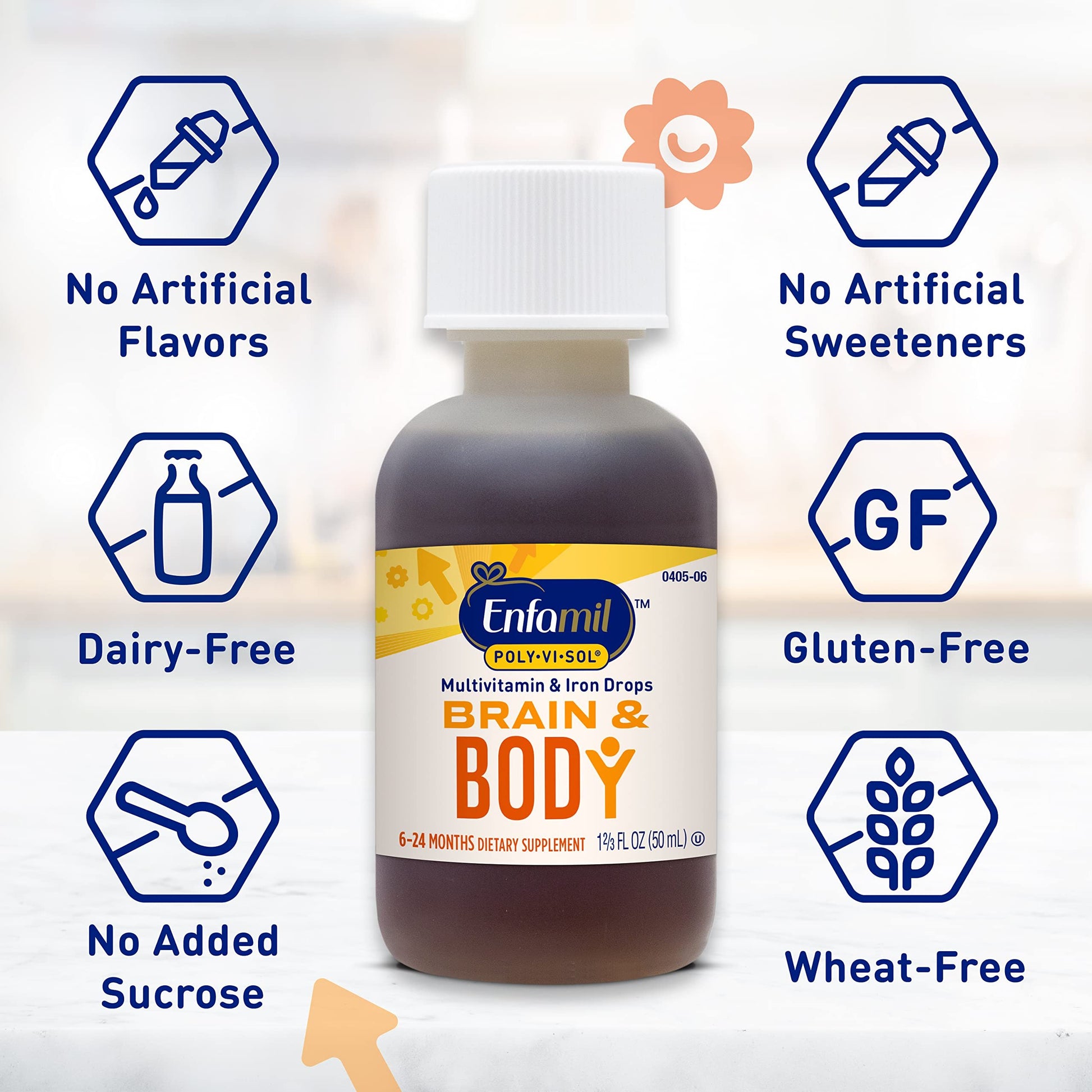 Frasco gotero Enfamil multivitaminas para bebés y niños