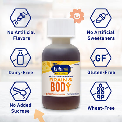 Frasco gotero Enfamil multivitaminas para bebés y niños