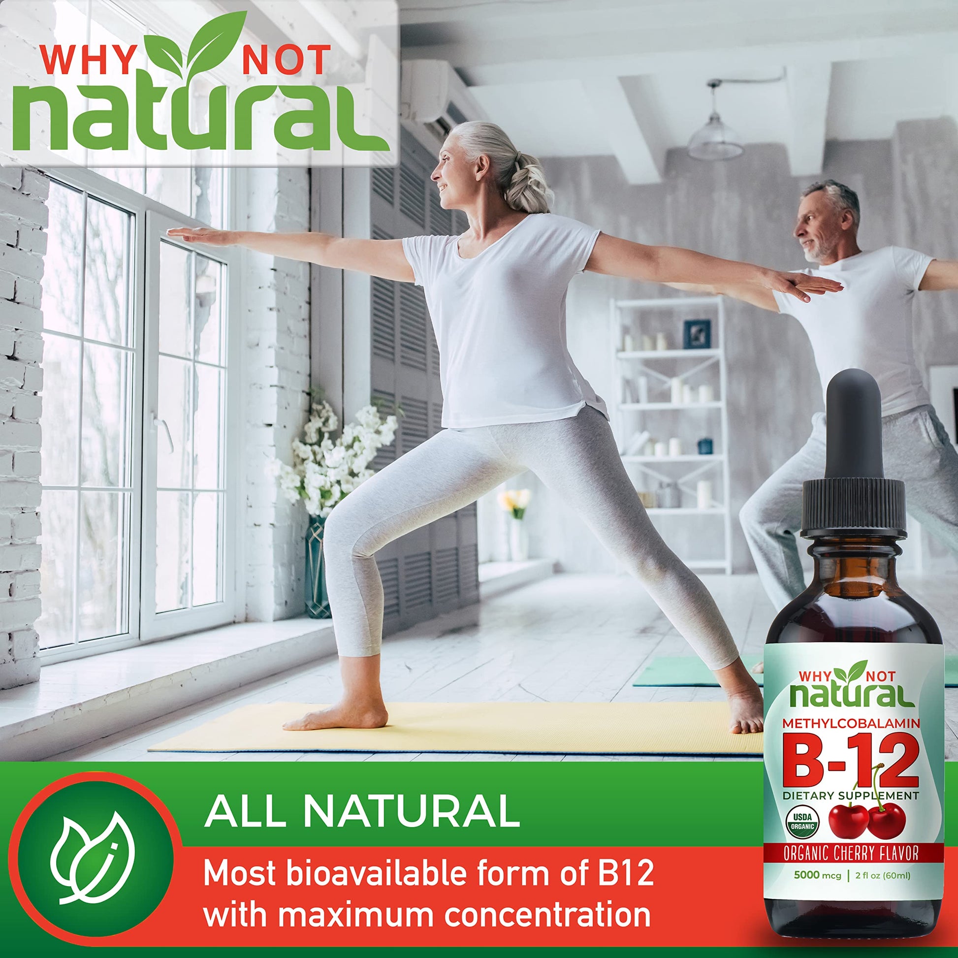 Frasco gotero gotas vitamina B12 Why Not Natural roja