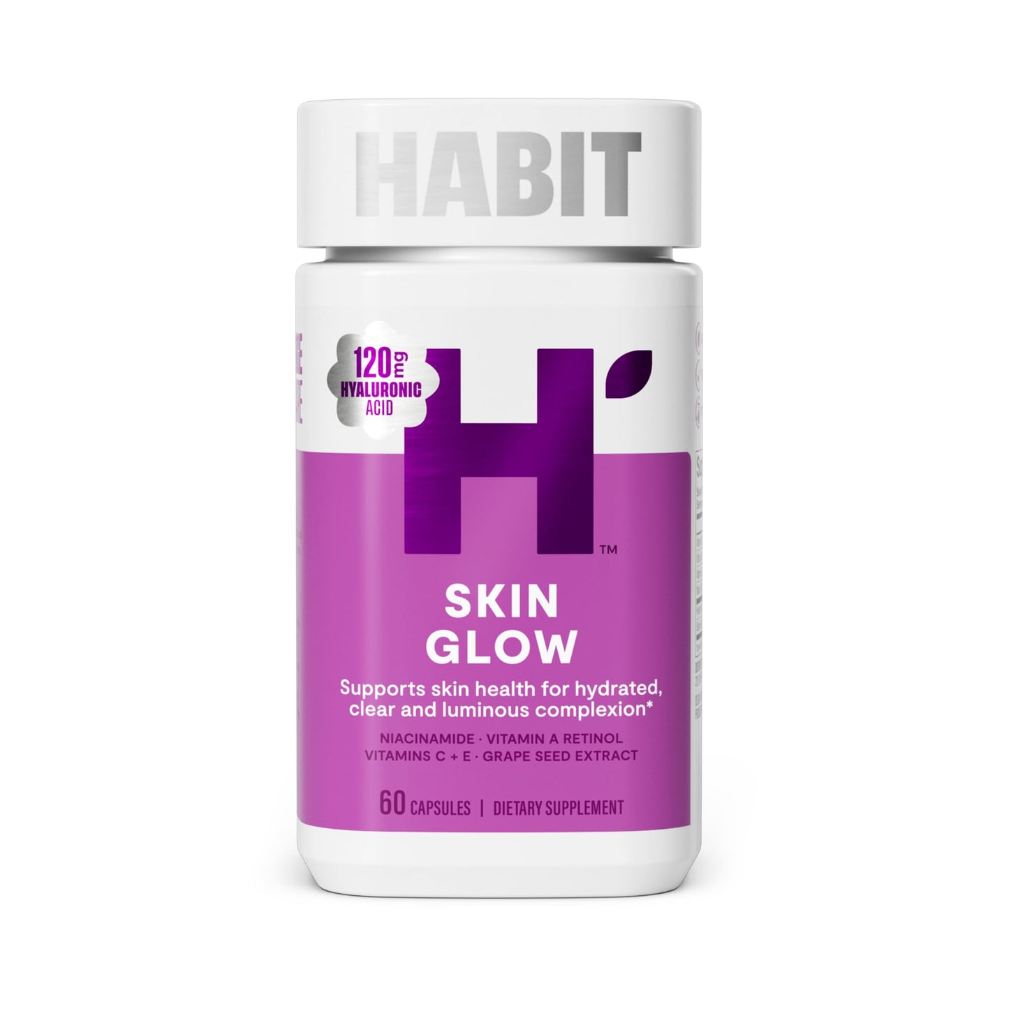 Frasco de Habit Skin Glow con ácido hialurónico