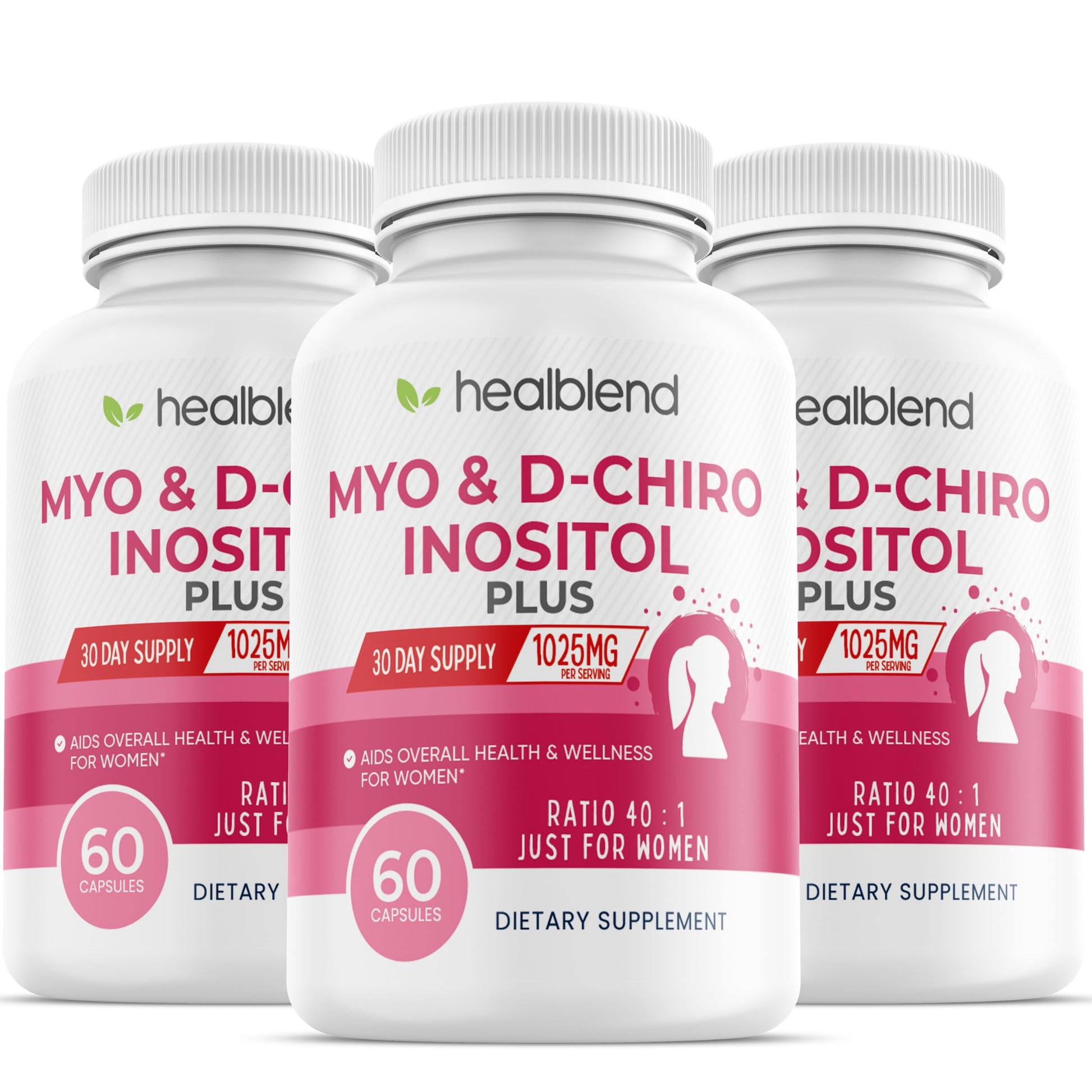Frasco healblend Myo & D-Chiro Inositol Plus 180 cápsulas