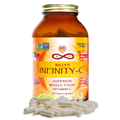 Frasco Infinity-C cápsulas vitamina c orgánica superalimentos